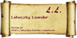 Lehoczky Leander névjegykártya